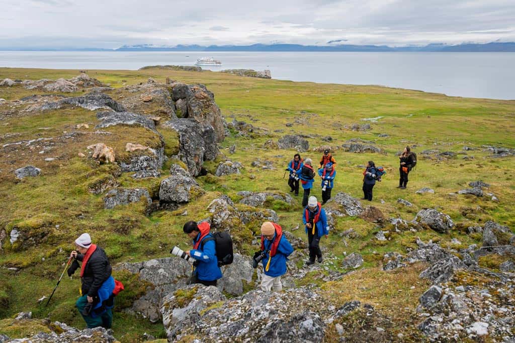 Guests Walking Around At Alkhornet Svalbard
