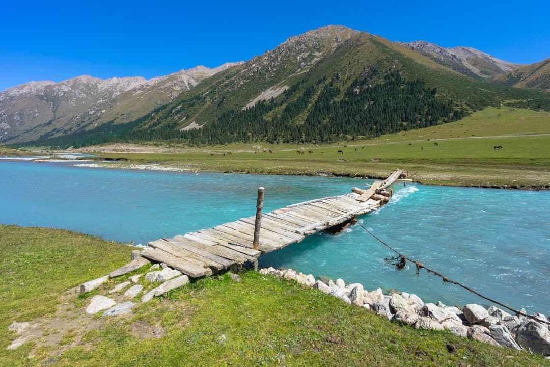 Bridge Tiorgei Ak-Suu River Photos Of Kyrgyzstan