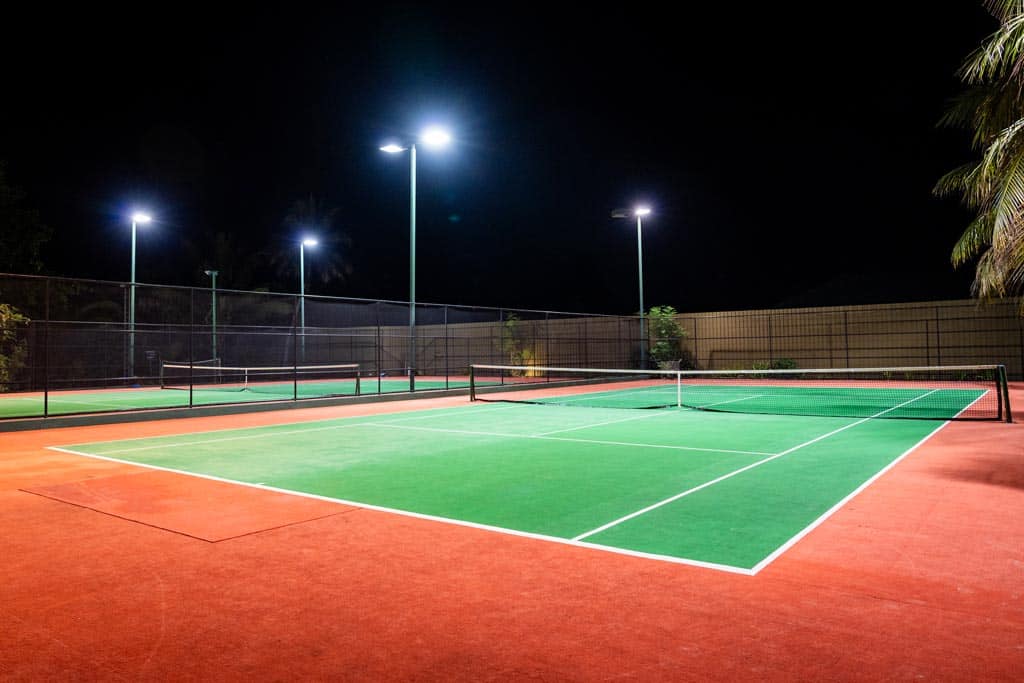 Tennis Courts At Night